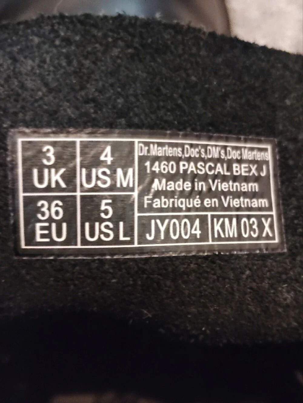 Dr. Martens Black Leather 1460 Pascal Bex J
